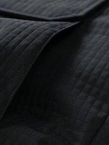 2025 男士简约休闲时尚百搭连帽棉衣，冬季保暖 - 黑色 - 查看 8