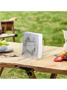 1pc Transparent Napkin Holder, Elegant U-Shaped Acrylic Napkin Dispenser Design, Suitable For Tables, Kitchen Counters, Bars, Parties, Restaurants, Freestanding Napkin Holder