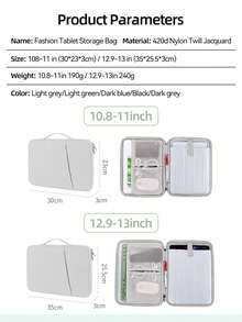 DANYCASE 11-13 英寸平板电脑保护套,带衬垫的平板电脑保护套,兼容 iPad 10 代/11 代(10.9 英寸)、iPad Pro 11 英寸、12.9 英寸、iPad 7 代/8 代/9 代(10.2 英寸)等型号,华硕 - 彩色 - 查看 8