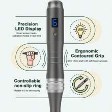 WanTogo Derma Pen M8W Wireless Skin Care Tool With 12pcs Cartridges Home Use Beauty Device For Women - Grey - View 2