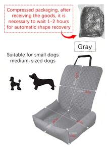 1 pièce Coussin de siège de voiture en polyester pour animal de compagnie, lit de voyage imperméable pour petit animal de compagnie pour voiture, s'adapte au siège passager avant, convient aux petits animaux de compagnie pour les voyages et la protection en extérieur - Multicolore - Voir 14