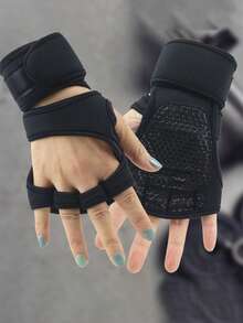 زوج قفازات رياضية نصف الأصابع للرجال والنساء، دعم معصم لرفع الأثقال، مضادة للتقرن، قفازات دراجة واقية، أغطية ذراع موضة الخريف