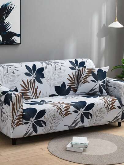 1pc Full Coverage Sofa Cover, Modern Style Made Of Polyester Fabric, Machine Washable, Suitable For All Seasons