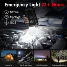 Car Emergency Starter - 6500A Car Emergency Starter Battery Pack, Suitable For Gasoline Engines Up To 10.0L  Engines Up To 8.0L, 12V Portable Car Battery Emergency Starter Box With 3.0-Inch LCD Display. - 黑色的 - 查看 5