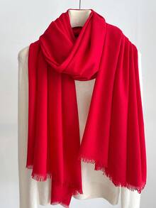 FADZOYLE 1件装女士优雅纯色围巾羊绒披肩头巾，四季皆宜，秋冬季保暖，短流苏加长款，简约优雅，多功能颈部围巾，适合办公室、户外、日常使用，可作礼物、晚宴、婚礼配饰，也可作为礼服搭配。 - 彩色 - 查看 29