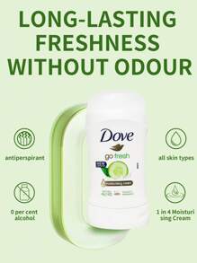 Dove 1瓶40克多芬黄瓜绿茶止汗香体霜，保湿控汗，适合油性肌肤夏季腋下护理 - 綠色 - 查看 3