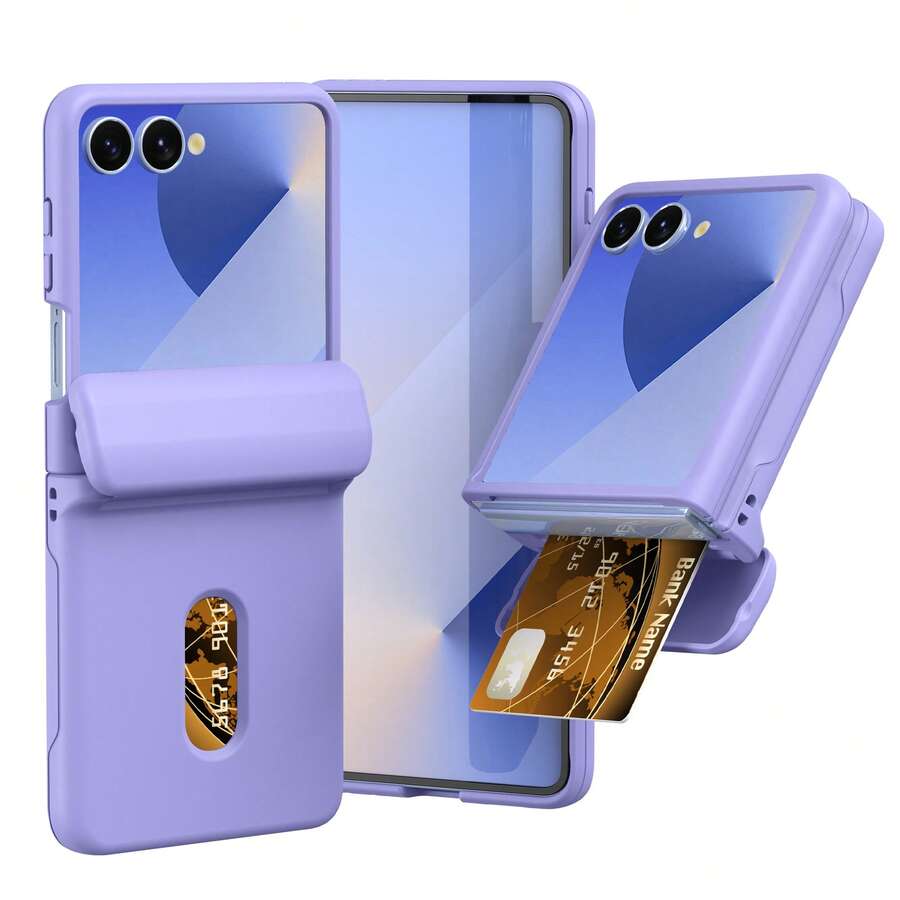 Foldable Card Slot Full Body Shockproof Protective Phone Case Compatible With Samsung FLIP Series Smartphones Waterproof Anti-Fall Scratch Resistant Full Cover