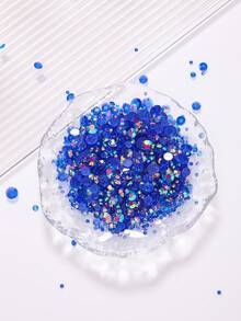 2MM-6MM, 5 Sizes Mix, 2000pcs/Pack, Non-HotFix, Multi Colors, Glue On Round Flatback Crystal Rhinestones Gems Jewelry Beads DIY Diamond Design Accessories Glitter Decal Decorations For Phone Cover,Clothes,Bag,Shoes, Handicraft Products.