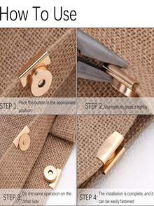1对金属无缝磁扣，适用于包袋 - DIY磁扣，手提包磁扣 - 彩色 - 查看 12