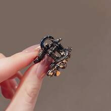 2 Elegant Flower Hair Clips - Small Alloy Shark Clips, Suitable For Tidying Up Loose Hair, Inlaid With Crystals, Ideal For Women Aged 14 And Above - 2個 - 查看 6