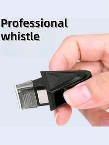 1pc Blue Or Black (Random Triangle Design) Referee Whistle, Loud 3-Tone Emergency Survival Whistle, Suitable For Basketball, Camping, Hiking, Emergencies