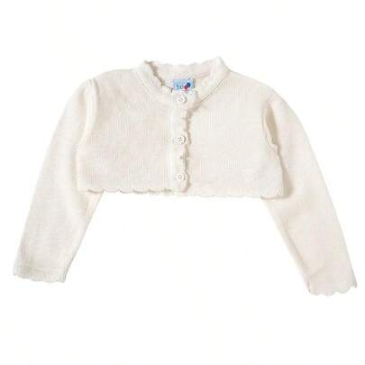 Bolero em Tricot Bebê Manga Longa P M G GG Menina
