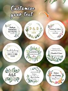 35 Stück personalisierte Hochzeit Dankeschön Aufkleber - 17 Stile, Gastgeschenk Aufkleber, Party Gastgeschenk Etiketten, Süßigkeitenverpackung Aufkleber, Hochzeit Umschlag Siegel - Einfach zu verwenden, wasserfest, personalisierter Schmuck, personalisierte Geschenke, personalisierte Hochzeit, angepasste Aufkleber, Heim Erfrischung, Weihnachtsdekoration, für Einweihungsparty