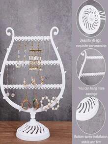 1 pieza Soporte de exhibición de joyería, organizador de aretes y pendientes - Multicolor - Ver 6