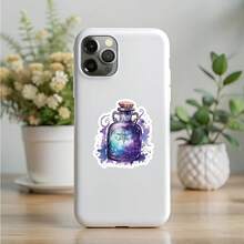 50pcs/Pack Halloween Gothic Witch Romantic Mysterious Dark INS Retro Romantic Cute Aesthetic Christmas Stickers, Cute Cartoon Fun Aesthetic Sticker Pack For Scrapbooking, Self-Adhesive Stationery Seals, Envelopes, Guitars, Instruments Decor, Holiday Gifts, Teenage Party Supplies, Rewards, Motivation Stickers, New Year Winter - Multicolor - View 6