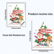 Cartoon Weihnachtsmann Wandaufkleber, geeignet für Weihnachtstür Aufkleber, Schlafzimmer, Wohnzimmer, Arbeitszimmer, Weihnachtsbaum Dekorationsaufkleber, selbstklebende Wandaufkleber, Feste, Partys, Atmosphäre, Dekoration