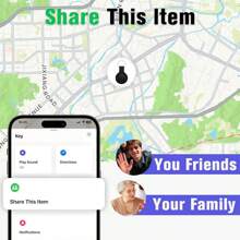 Air Tracker 标签物品查找器 - 1/2/4 件装，钥匙查找器定位器，兼容 Apple Find My（仅限 IOS），可更换电池，用于钥匙、手提箱、包、钱包的追踪标签（黑色/白色）