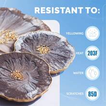 17.6 盎司/35.2 盎司（500 毫升/1000 毫升）晶莹剔透的环氧树脂套装 - 无气泡、不发黄，非常适合涂层、铸造、桌面、DIY、酒吧、河流桌、树脂艺术、高光泽木材、珠宝和 DIY 项目 - 非常适合情人节和手工制作