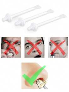 10/50/100支装鼻蜡棒，鼻蜡套装配件，清洁鼻蜡棒 - 白色 - 查看 5