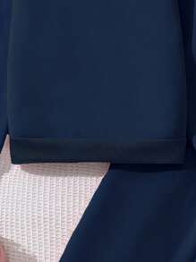 Left Mama 2pcs/Set Tween Girls Floral Print Thermal Lined Long Sleeve Top And Straight Pants Set, Autumn/Winter