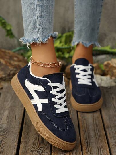 Damen Neue Mode Flache Sohle Wanderschuhe für Outdoor Training, Niedrige Lässig Alltagssneaker mit vielseitiger Verwendung