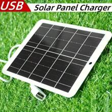 1 Portable Solar Panel 5V Outdoor Solar Charger With USB Voltage Stabilization, Compatible With Mobile Power Supply, Mobile Phone, Flashlight, Fan, Camping Household Lightweight Spare Battery Charger.
