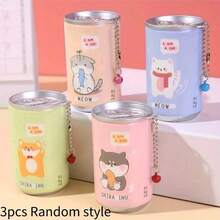 30pcs/Can Cartoon Canned Wet Wipes, Creative Portable Mini 30 Sheets Wet Wipes Cute Beverage Can Style, Disposable Cleaning Wet Wipes, Random Style