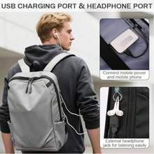 NetHong New Men's Backpack Lightweight Waterproof Travel Rucksack Shoulder School Bag 16 Inches Laptop Bag UK - Grey - View 4