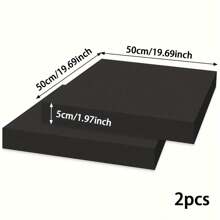 1 件 19.69 英寸 X19.69 英寸 X1.97 英寸 45D 高密度泡沫垫，室内装饰垫（用于餐椅垫、轮椅座椅更换）- 白色、黑色、灰色、浅蓝色