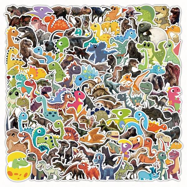 231pcs Animal & Dinosaur Stickers For Laptop, Skateboard, Luggage, Phone Case, Guitar, Piano, Wall Decor
