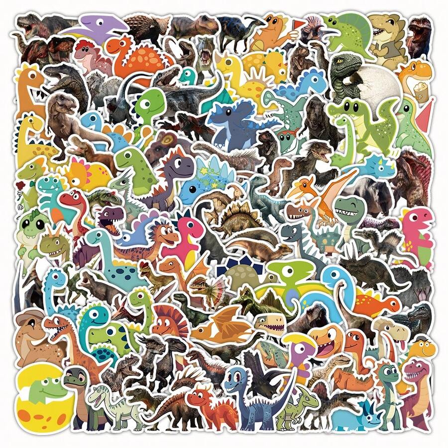 231pcs Animal & Dinosaur Stickers For Laptop, Skateboard, Luggage, Phone Case, Guitar, Piano, Wall Decor