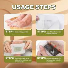 20/40片艾草生姜足贴，放松身心，改善睡眠质量。草本成分有助于缓解足部疲劳。深层清洁足贴，用于足部护理，自粘式足贴 - 彩色 - 查看 9