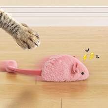 Juguetes interactivos de peluche para gatos, ratones de simulación, juguetes de peluche para gatitos, juguetes de masticar para gatos de interior - Rosa - Ver 3
