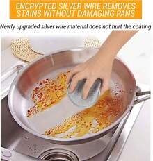 Longzhuo Paños de Alambre de Doble Capa para Húmedo y, Nuevos Paños de Alambre Multiusos Reutilizables, Esponja de Alambre para Fregadero y Cocina (15) - 5 - Ver 12