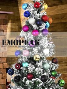 24 قطعة من كرات عيد الميلاد لتزيين شجرة عيد الميلاد، كرات لامعة وكرات مطفأة بخليط من 8 كرات بلاستيكية صغيرة ملونة، كرات زينة لشجرة عيد الميلاد، ديكور المنزل، كرات زينة للحفلات، كرات ديكور لأجواء الرقص، كرات معلقة للأبواب والنوافذ، مناسبة لديكور مشاهد العطلات وديكور غرف الحفلات، ديكورات عيد الميلاد المنزلية، أفضل خيار لديكور المنزل في فصل الشتاء