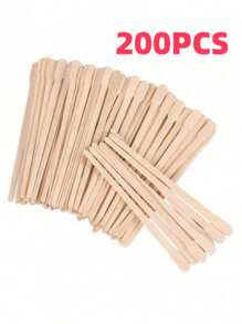 木质脱毛蜡棒，适用于眉毛、唇毛、鼻毛去除，一次性蜡棒，脱毛蜡棒，美发沙龙美容旅行必备品