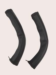 1 套黑色/棕色 PU 皮革婴儿车车把套，可拆卸防滑保护手柄，防流口水/防咬，可清洗且耐用，通用（包含 2 个 5.9 英寸 * 3.9 英寸套） - 彩色 - 查看 9