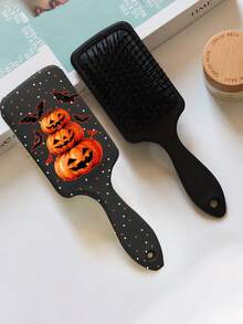 Pente de almofada de ar com estampa de morcego, abóbora e fantasma de Halloween, design fofo e de desenho animado, escova de cabelo portátil para mulheres, kit de modelagem de cabelo, kit de ferramentas para cabelo, acessórios de beleza para casa e presentes para mulheres, ferramentas para modelagem de cabelo - Multicolorido - Ver 6