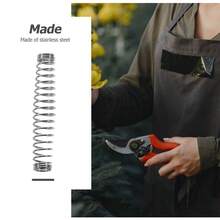 3 件套不锈钢弹簧修枝剪替换套装，左右花园修枝剪修理套件，耐用修枝剪弹簧修理配件 - 銀色 - 查看 4