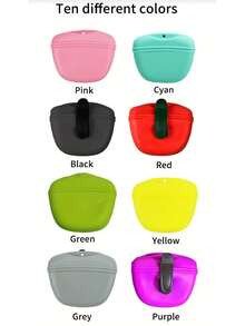 1pc Silicone Training Snack Bag With Auto-Close, Portable Pet Dog Treat Pouch For Outdoor Activities, Suitable For Dog Owners, Sturdy Zipper Closure, Convenient Open Design, Random Color - Multicolor - View 7