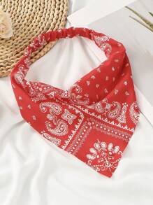 1件2025复古发带，均码，装饰布三角发带，弹力三角围巾发带，感恩节女士发饰，优雅发带 - 彩色 - 查看 18