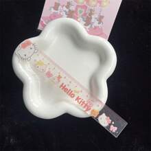 Sanrio قطعة واحدة مسطرة سانريو ذات نمط موجي من الغليتر السائل، مسطرة كرتونية جميلة بطول 20 سم (نمطين عشوائيين)