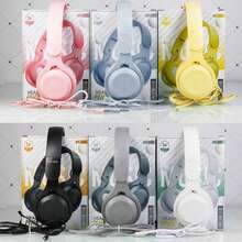 1/3/5pz Auriculares sobreaudífonos con cable, graves potentes, plegables, color pastel macarón, ideal como regalo de fiestas, auriculares con cable plegables para juegos, aislamiento de ruido, larga duración de batería, auriculares para estudiantes. - Negro - Ver 7