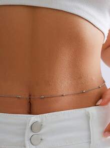 Gold Waist Chain For Women, Sexy Layered Belly Waist Chain Waterproof Beads Chain Summer Non Tarnish Body Chain Jewelry Gifts For Women