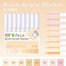 240/120/72/56/24/8 Farben Acrylstifte, flüssige Tinte mit weicher Spitze, für Studenten, nicht transparent, mischbar, vielfältige Farboptionen, Aquarellpinselstift, hochwertige Kunstbedarf, Schul- und Lernbedarf