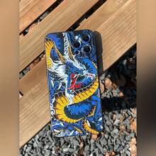 Funda protectora de teléfono anti-caída de cobertura completa negra mate de anime dragón para Apple 15/14/13/12/11/7/8/7plus/8plus/XSMAX/XS/X/XR - Mezcla de colores - Ver 5