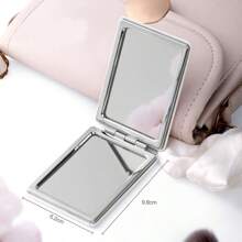 1PC Portable Led Lighted Magnifying Travel Makeup Mirror 1X/2X Magnification Folding Dual Sided Compact Handheld Illuminated Mirror For Home Tabletop Decoration, Bathroom, Dresser Vanity & Countertop Bedroom Travel Dormitory Mirror Women Gift,Graduation Season Gift