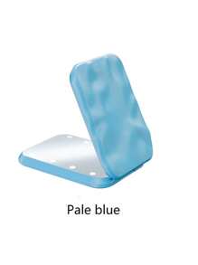 1PC Portable Led Lighted Magnifying Travel Makeup Mirror 1X/2X Magnification Folding Dual Sided Compact Handheld Illuminated Mirror For Home Tabletop Decoration, Bathroom, Dresser Vanity & Countertop Bedroom Travel Dormitory Mirror Women Gift,Graduation Season Gift