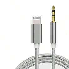 3.3FT/100cm Black/Silver AUX Cable, USB-C/Lightning To 3.5mm Audio Cable, Compatible With IPhone 14 13 12 11 Pro Max Plus, Conversion Adapter Headphone Extension Cord