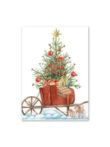 1/3pcs Christmas Tree Lovely Elk Vivid Posters And High-Definition Printed For Living Room Bedroom Home Decor Wall Art Minimalist Aesthetics Print Canvas Painting For Bedroom Modern Home Decor Christmas Decorations Room Decor - Multicolor - View 8